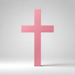 Obraz premium Colorful Cross Painting Abstract Christ Religious White Background Graphic Design