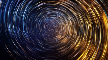 Obraz premium Star Trails in the Night Sky, Long Exposure Photography
