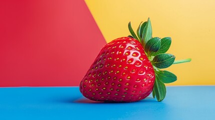 strawberry isolated on color background generative ai