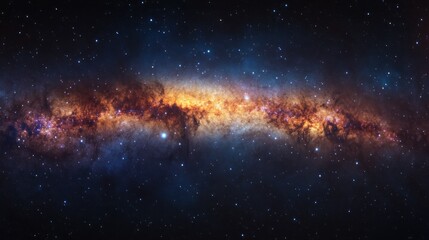 Fototapeta premium The Milky Way Galaxy with Stars and Nebulae
