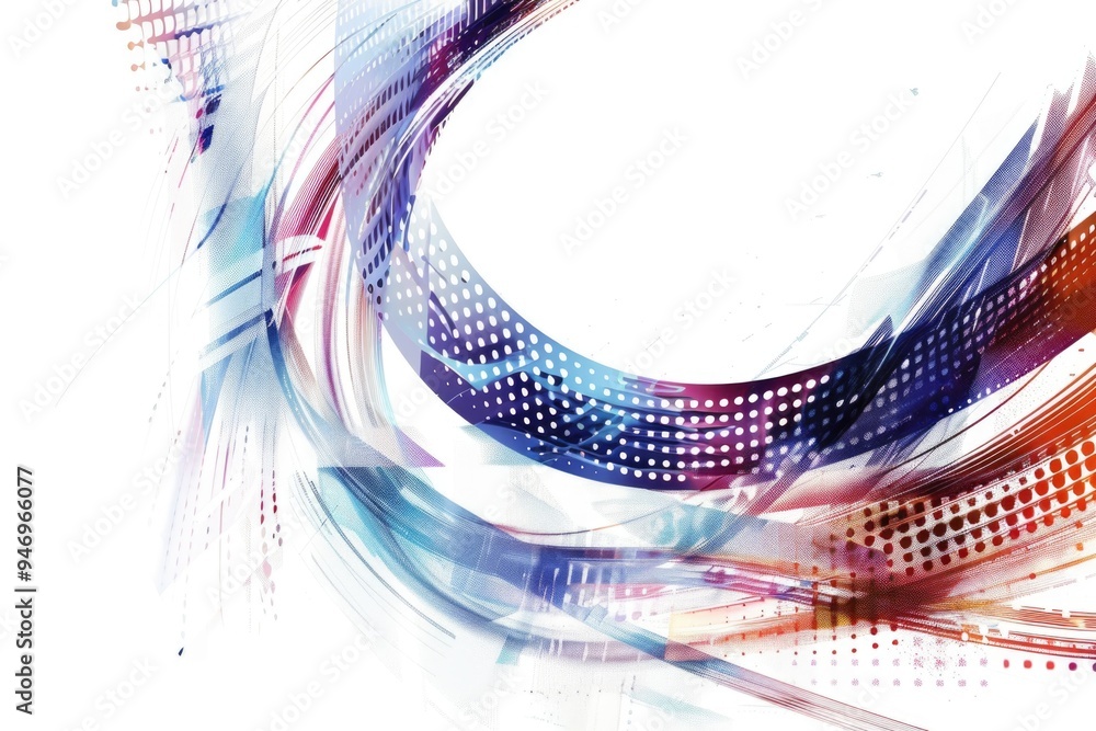 Poster a modern design element featuring a circular shape on a clean white background, suitable for use in 