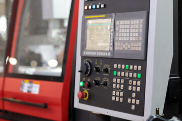 metalworking CNC vertical machining center closeup