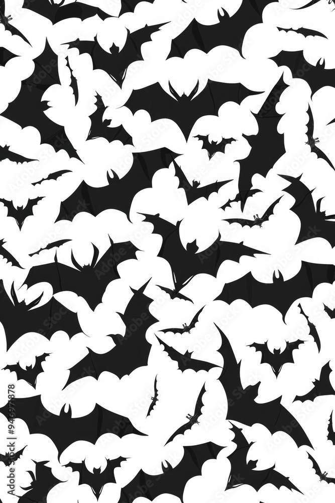 Poster a close-up shot of a group of butterflies in monochrome tones