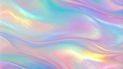 Obraz premium Iridescent Background. Hologram Texture. Violet Neon Pattern. Liquid Paper. Blur Spectrum Backdrop. Bright Foil. Holographic Gradient. Shiny Poster. Purple Iridescent Background