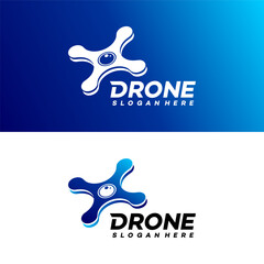 drone logo vector icon illustration design