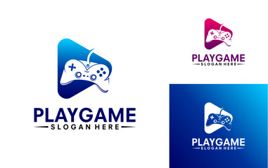 game play logo vector template illustration design