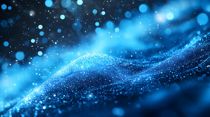Creative Wallpaper Featuring Shiny Blue Particles in a Stunning Design