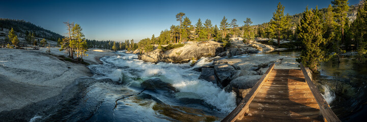 Wooden Bridge Spans the Outlet of Lake Vernon