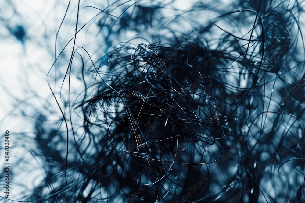 Poster A close-up view of a bird's nest with twigs and leaves, nestled in the branches of a tree