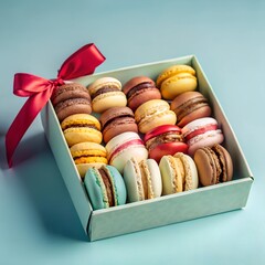 Assortment of different macaroons.
