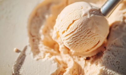 the surface of vanilla ice cream, Generative AI
