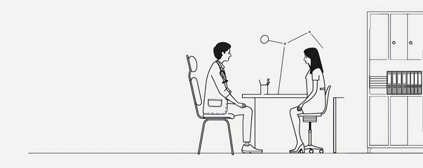 Obraz premium Doctor and Patient in Office.