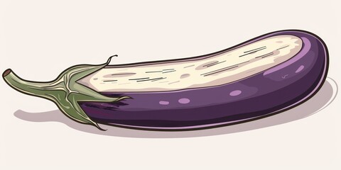 Aubergine half.