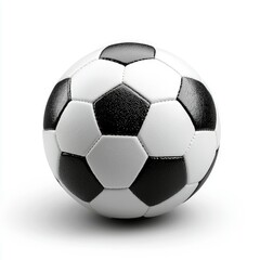 Close-up of a Classic Black and White Soccer Ball