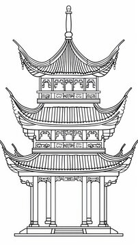 recommend clip art: Chinese Pagoda Illustration.