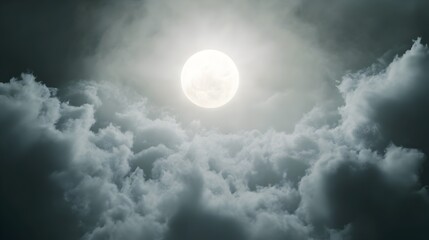 A conceptual image showcasing the sun s light gradually being obscured by atmospheric clouds with only faint filtered illumination peeking through the overcast sky