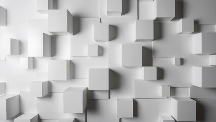 cubes. white cubes on the grey background