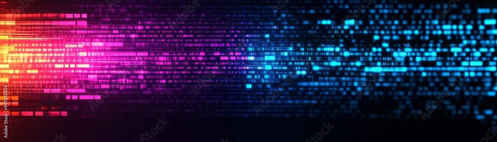 Aufkleber vibrant abstract digital background featuring colorful lines and patterns, perfect for technology an