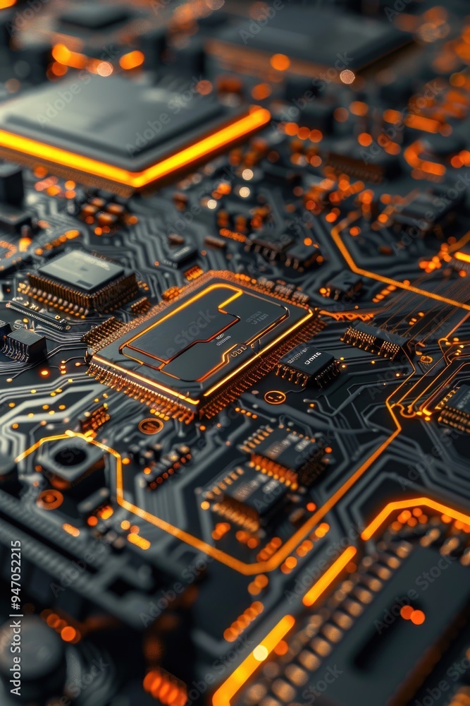 Poster Close-up view of a computer's internal components