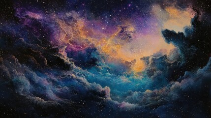 Fototapeta premium Cosmic Clouds and Stars in a Galaxy