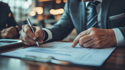 Strategic security in retirement, detailed shot of a financial advisor explaining security options to a senior