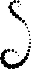 Line dotted halftone curved element