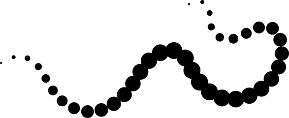 Line dotted halftone curved element