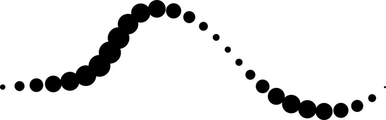 Line dotted halftone curved element