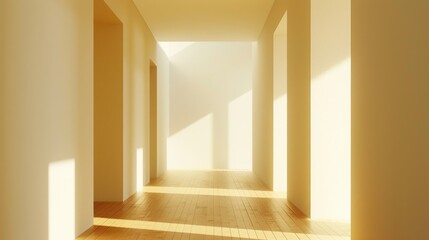 Light Streaming Through a Hallway.