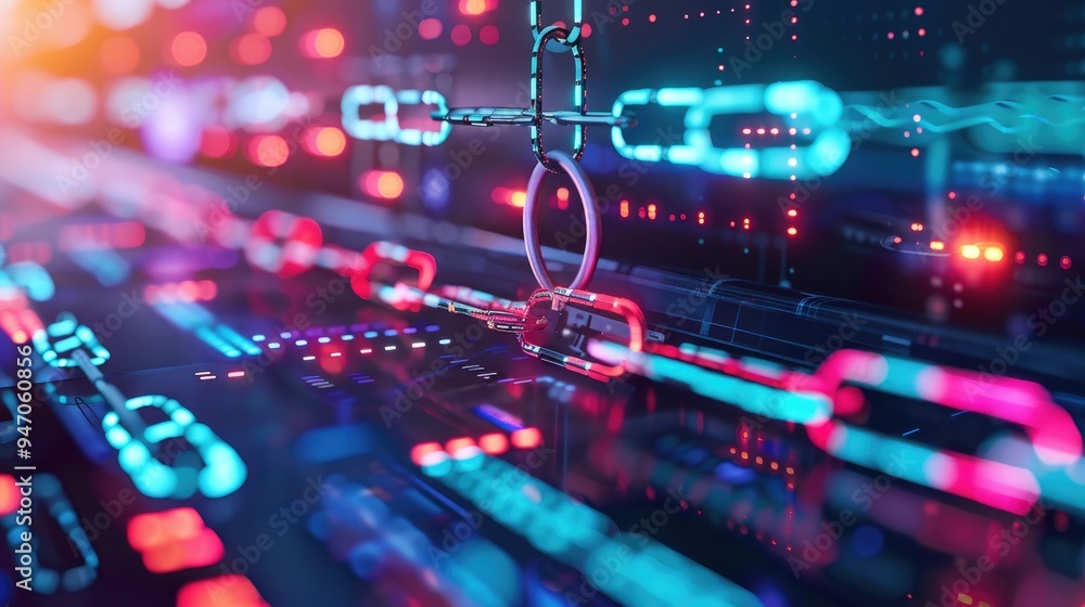 Poster secure banking payment through blockchain technology for currency exchange