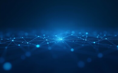 A blue background with a lot of dots and lines