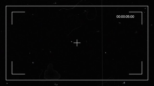 cam recording screen, grunge retro vintage damaged VHS overlay with scratches and grains animation isolated on a black background (blending mode)