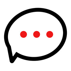 Three dots speech bubble icon