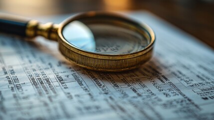 Magnified view of economic policy keywords in a document