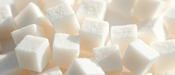 Close-up of White Sugar Cubes