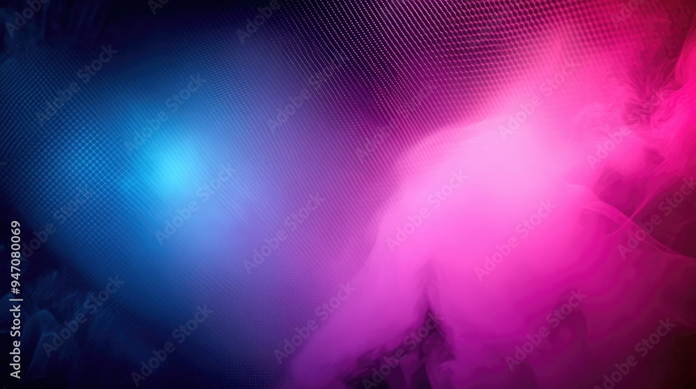 Wall mural Abstract Background with Blue and Pink Gradient and Dotted Texture