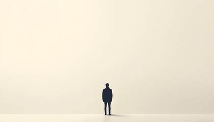 Obraz premium A short, inspirational quote or a single word in a clean, minimalist font, placed in the center of the wallpaper