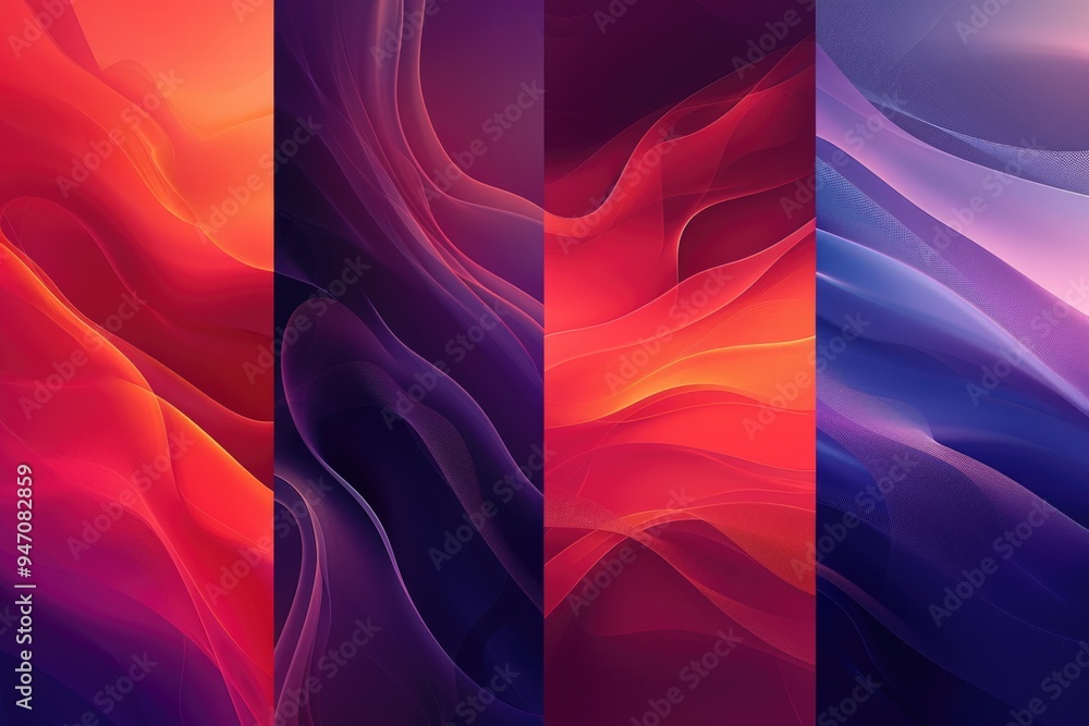 Poster Three images of different colors displayed in sequence