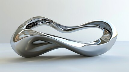 Abstract Chrome Sculpture.