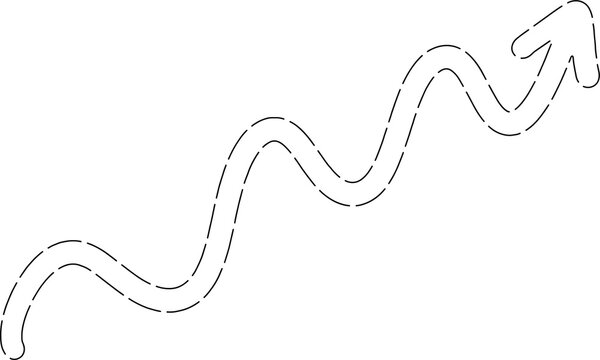 recommend clip art: Arrow dashed line element