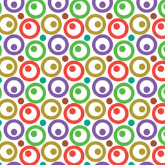 Multicolored circles  seamless pattern.