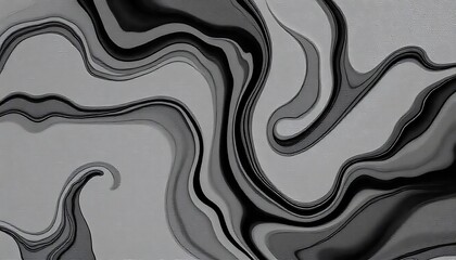 Obraz premium Minimal black and white 4k texture wallpaper with abstract fluid shapes. Concept Minimalism, Black and White, 4K Wallpaper, Abstract, modern banner design, background created with generative ai