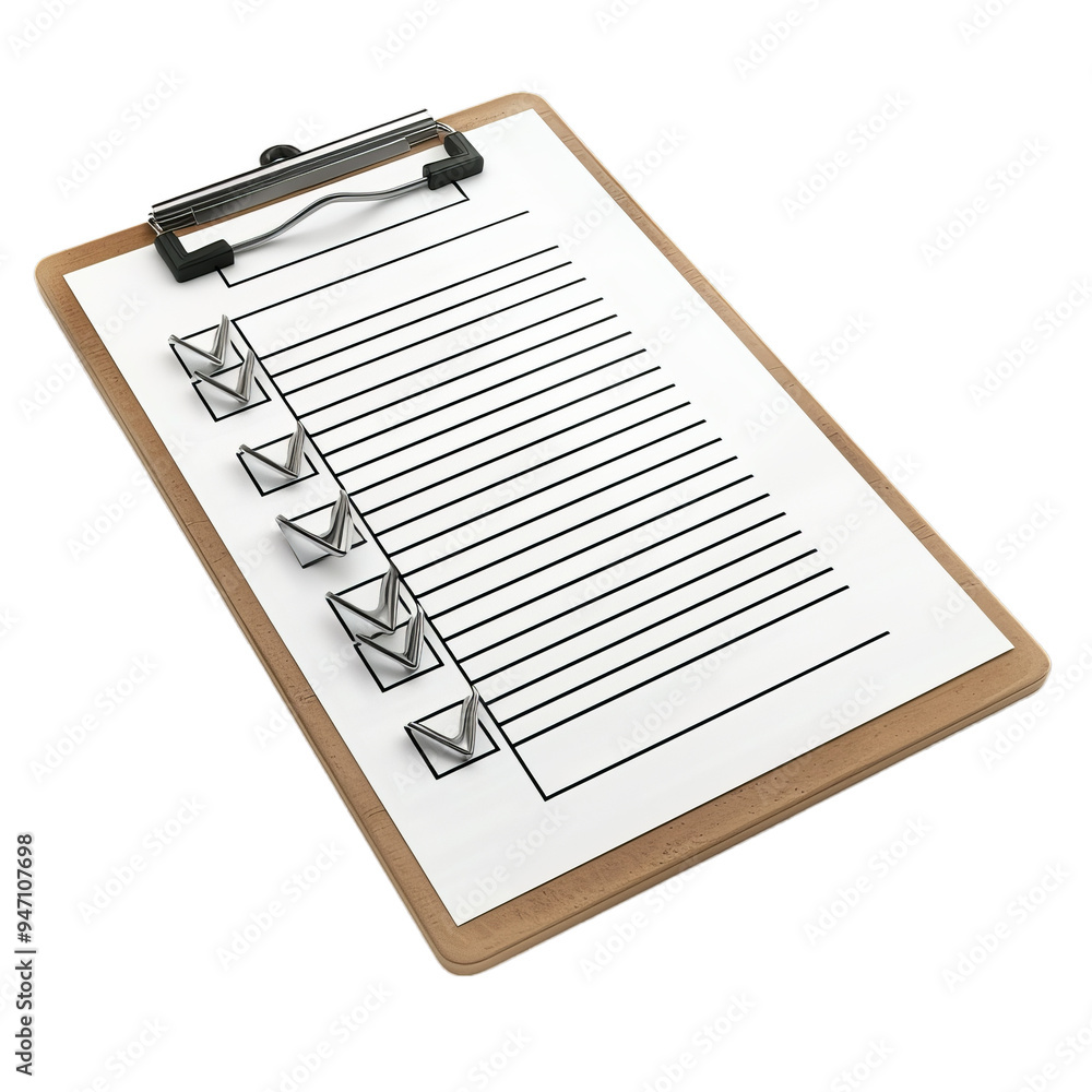 Poster this clipboard is showing a checklist with check marks, providing a visual representation of task co