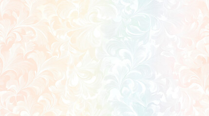 Very light pastel damask abstract background with flowers and patterns. Seamless background
