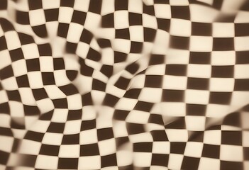 black and white checkered pattern with a wavy