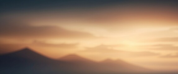 Obraz premium A Blurred Mountain Landscape at Sunset