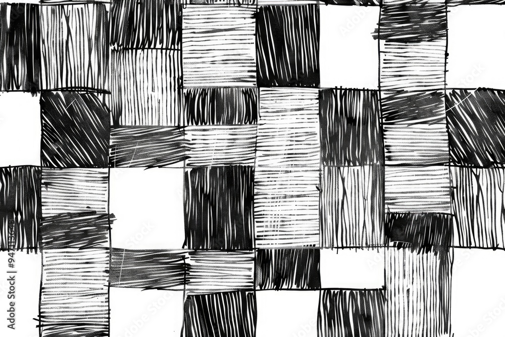Poster a simple illustration of multiple squares in monochrome colors