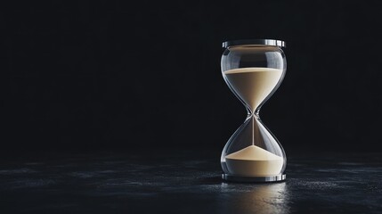 Hourglass on Dark Background