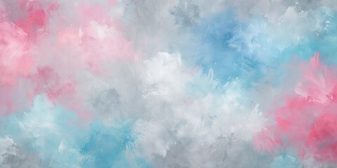 Obraz premium Soft and delightful background in brushed light gray, hot pink, and cornflower blue , beautiful, brush strokes, color, background