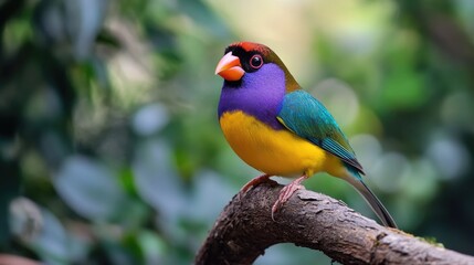 Colorful Bird on a Branch